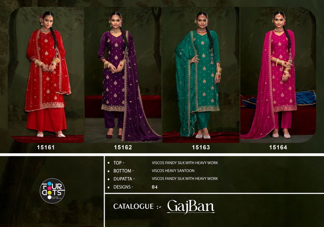 Gajban By Four Dots Viscose Silk Salwar Kameez Wholesale Price In Surat